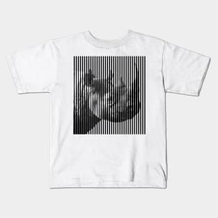 Black Rhino Close-up Anamorphic Pop Art Kids T-Shirt